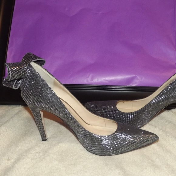 Silver Dress Pumps - Picture 1 of 2